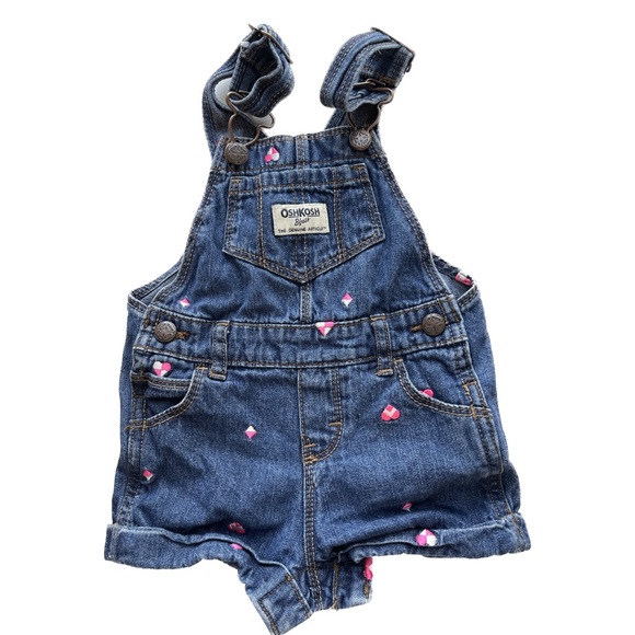 Baby Girl OshKosh B’gosh Shortalls Set - Picture 2 of 5